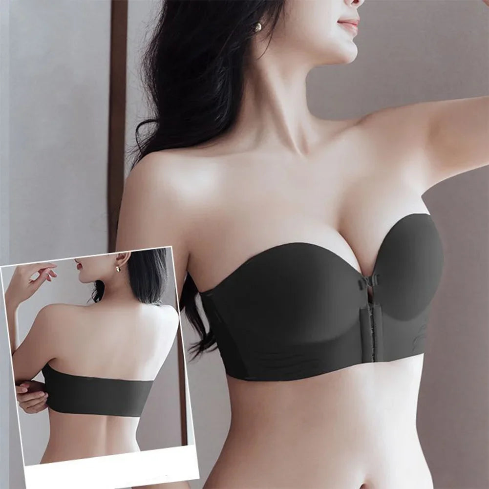 Soutien-gorge push-up à fermeture frontale, dos antidérapant | Drainlyshop