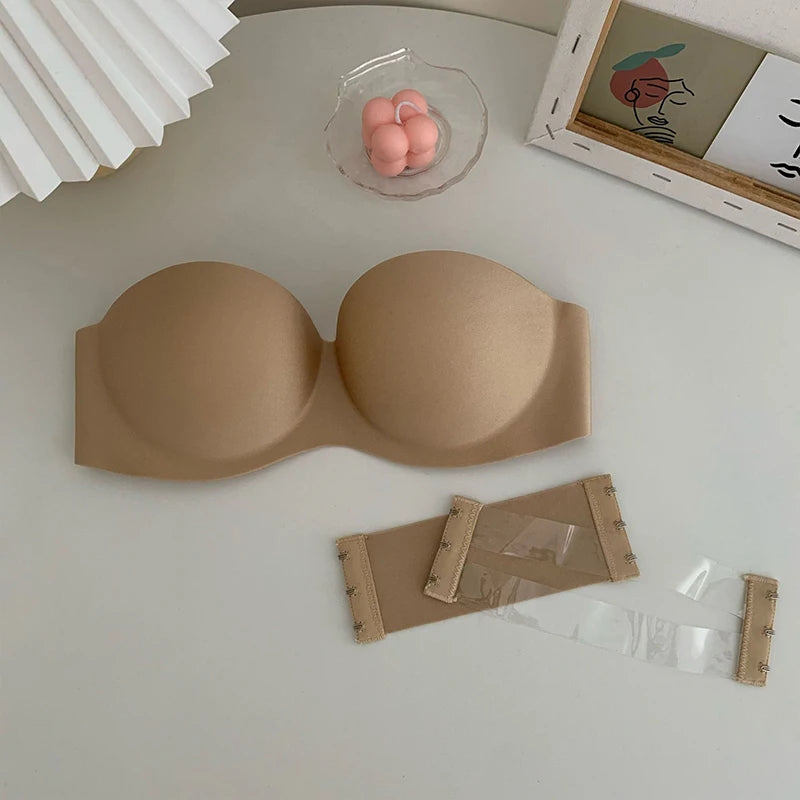 Soutien-gorge sans bretelles push-up rembourré invisible | Drainlyshop