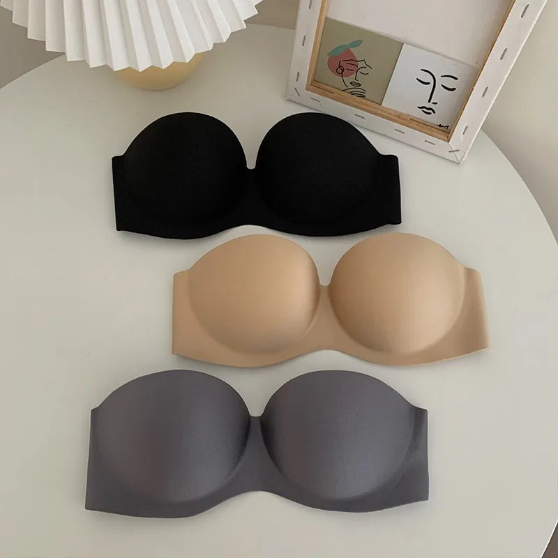Soutien-gorge sans bretelles push-up rembourré invisible | Drainlyshop