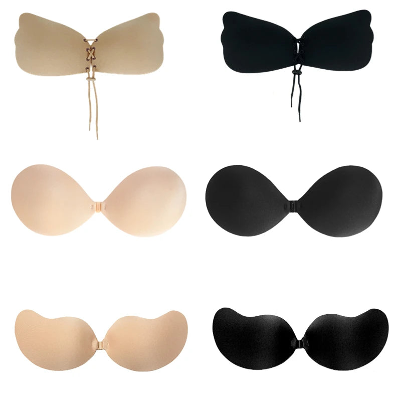 Soutien-gorge adhésif invisible push-up sans bretelles | Drainlyshop