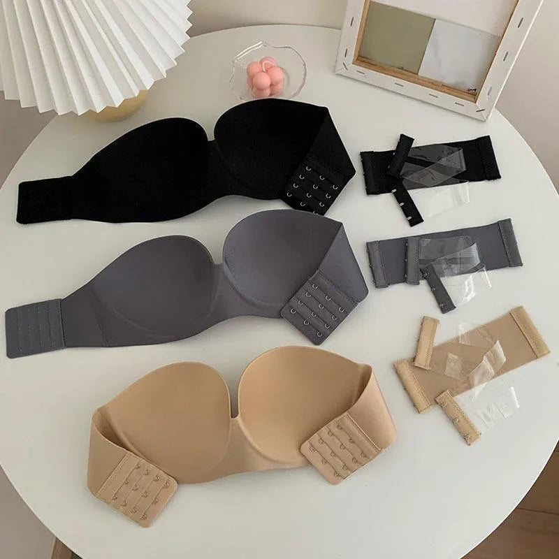 Soutien-gorge sans bretelles push-up rembourré invisible | Drainlyshop