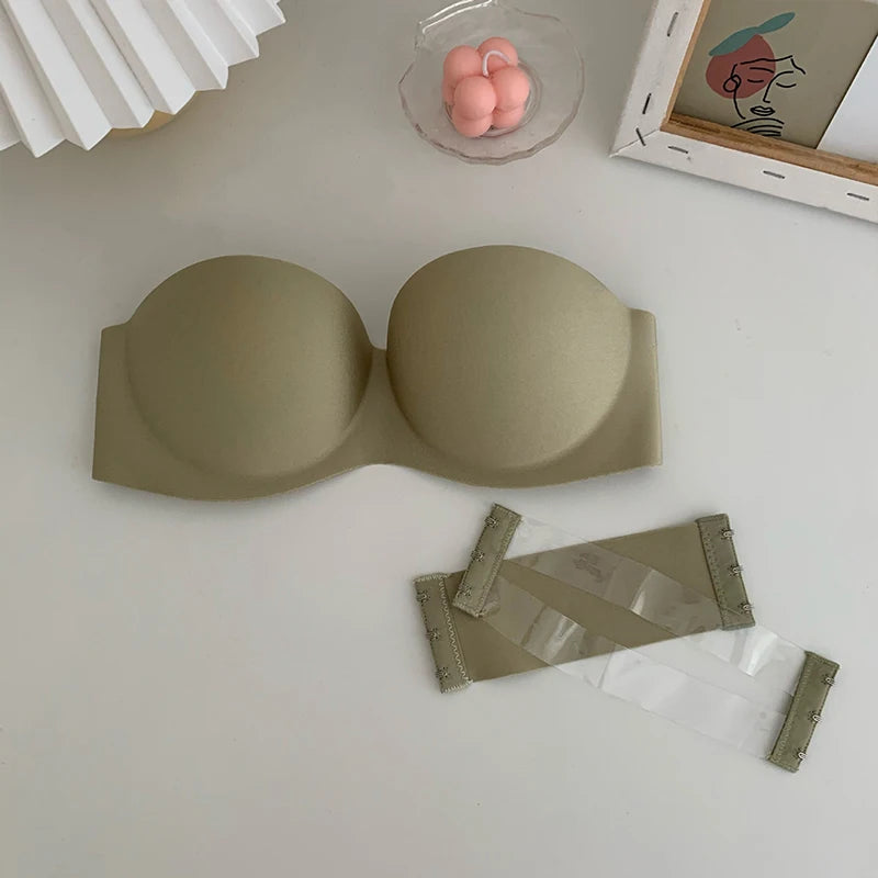Soutien-gorge sans bretelles push-up rembourré invisible | Drainlyshop