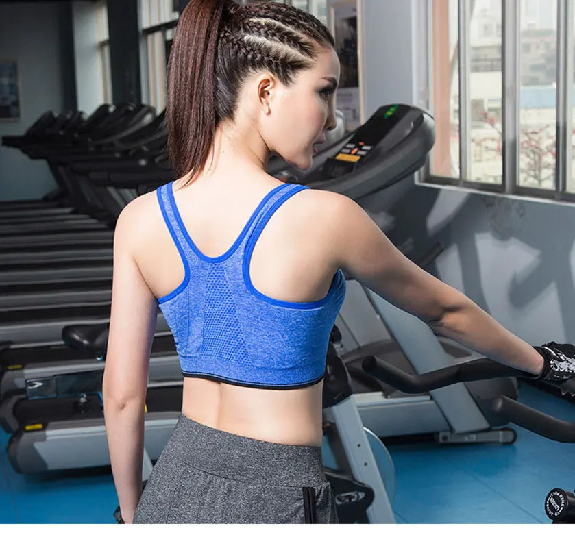 Brassière sport respirante avec zip avant pour yoga & running | Drainlyshop