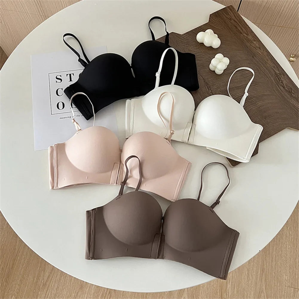 Soutien-gorge push-up à fermeture frontale, dos antidérapant | Drainlyshop