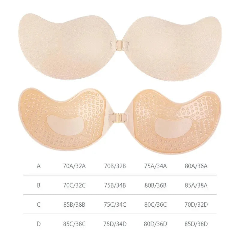 Soutien-gorge push-up invisible dos nu sans bretelles adhésif | Drainlyshop