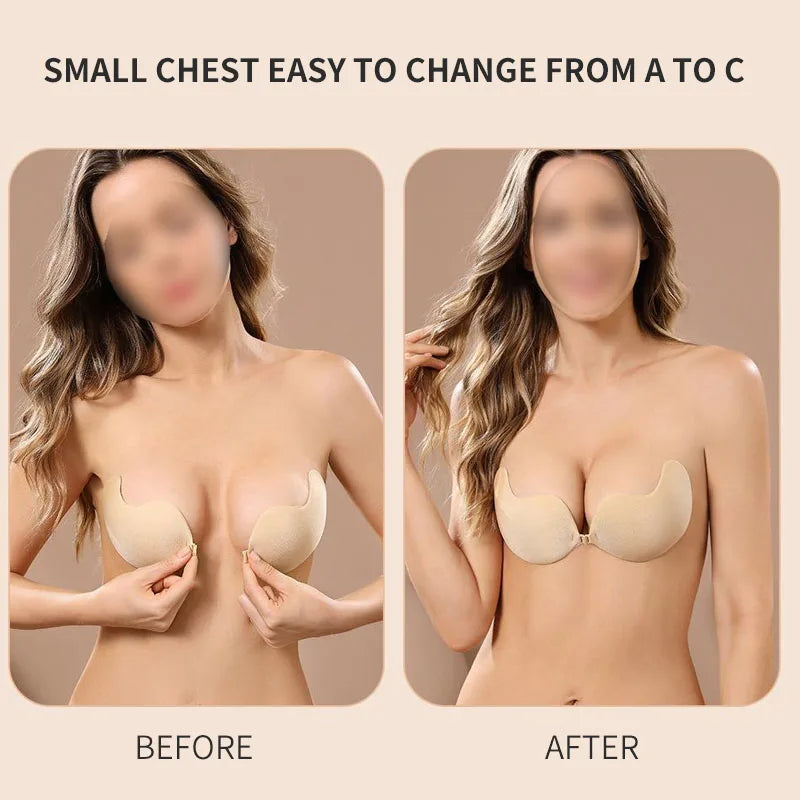 Soutien-gorge adhésif invisible push-up sans bretelles | Drainlyshop